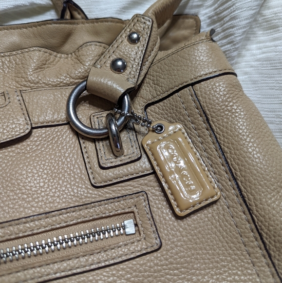 Coach Penelope Top Ruffle Tan Bag - Picture 2 of 6